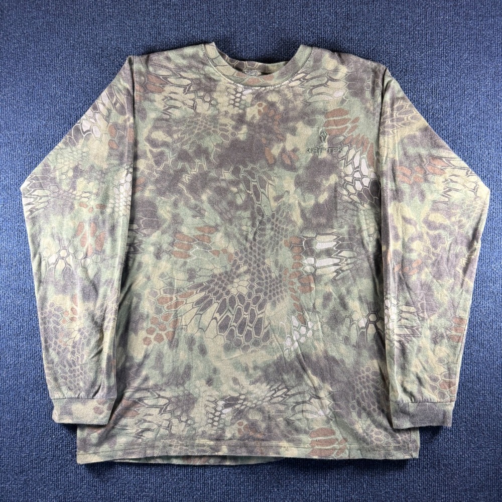 Kryptek Mandrake Camo Long Sleeve Shirt Mens L 22.5" Chest Tactical Hunting